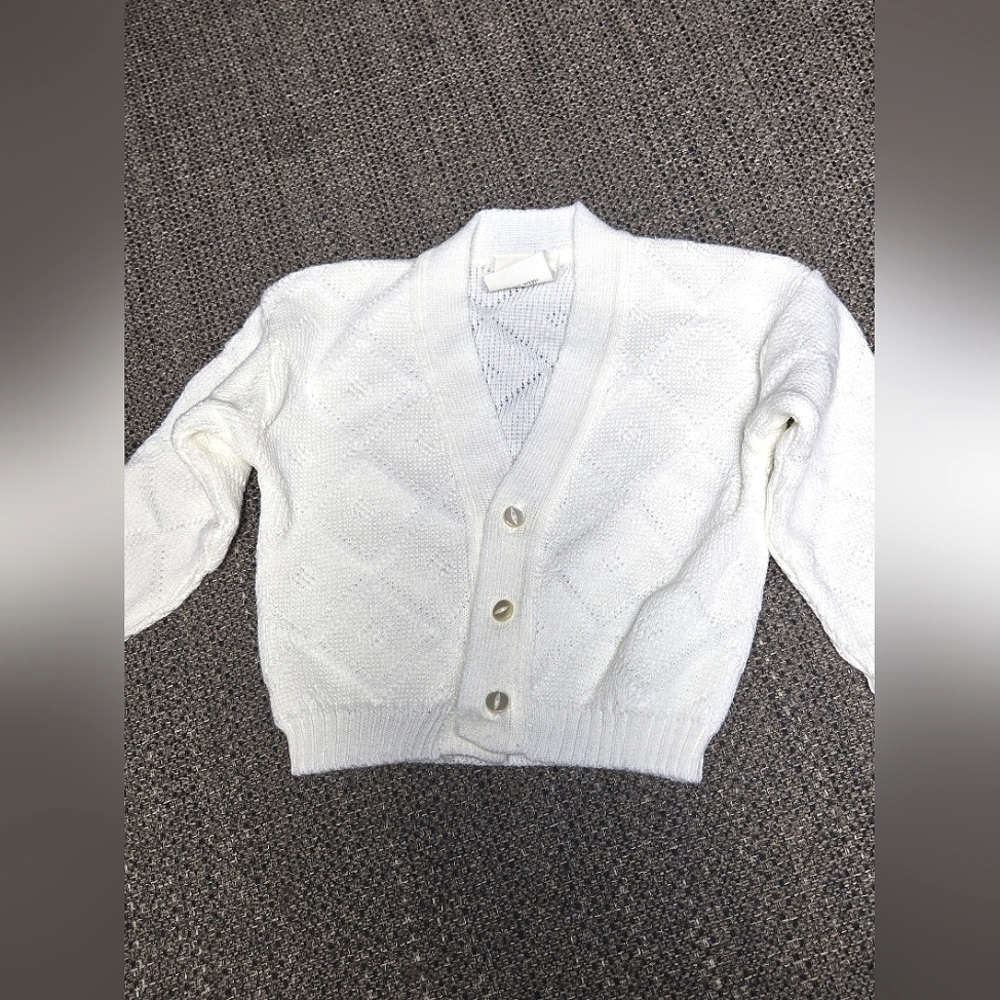 Vintage Infant Rainbow Connection Preppy Babycore 3 Button Cardigan, 18 Mo
